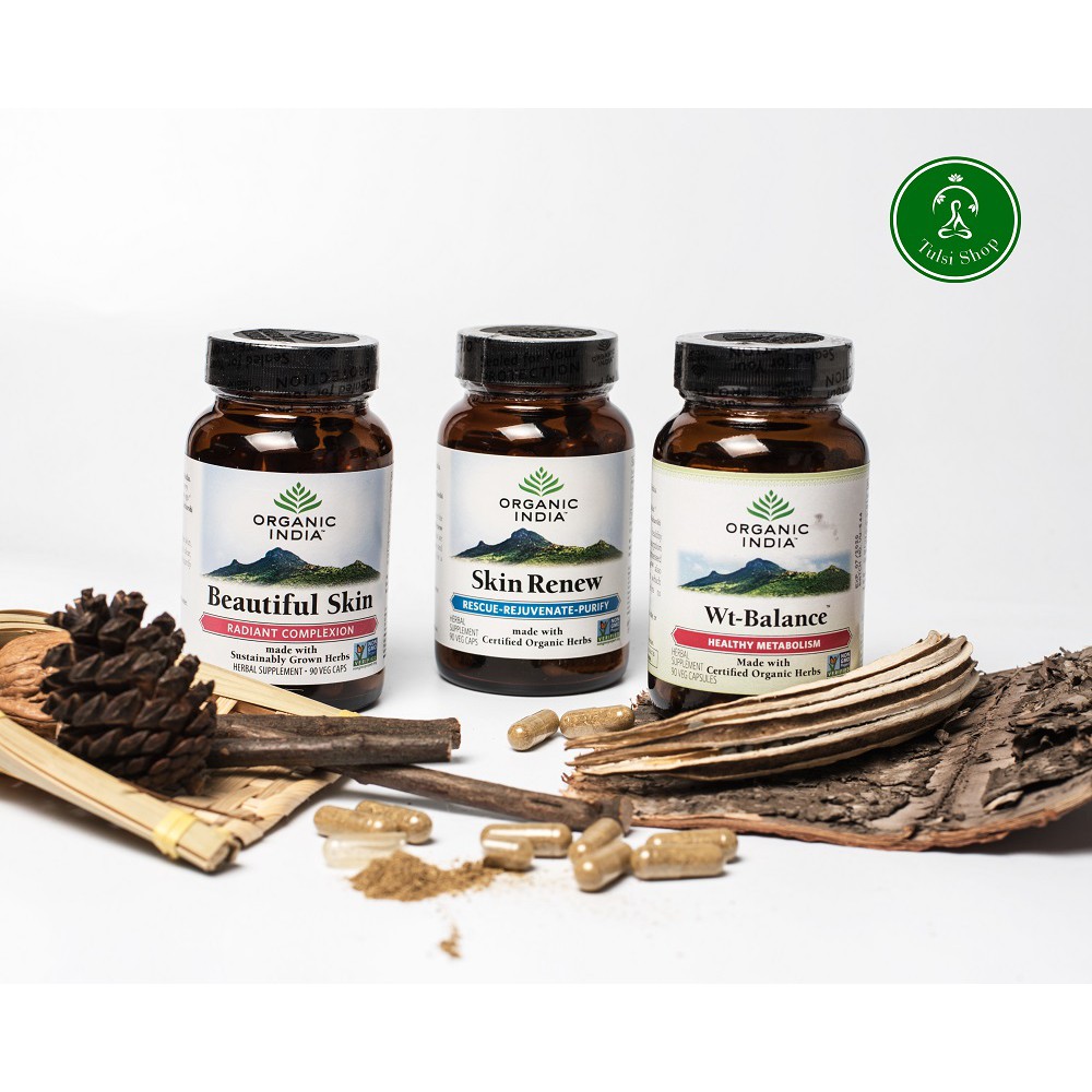 Viên uống hỗ trợ giảm mụn Beautiful Skin Organic India 90v | BigBuy360 - bigbuy360.vn