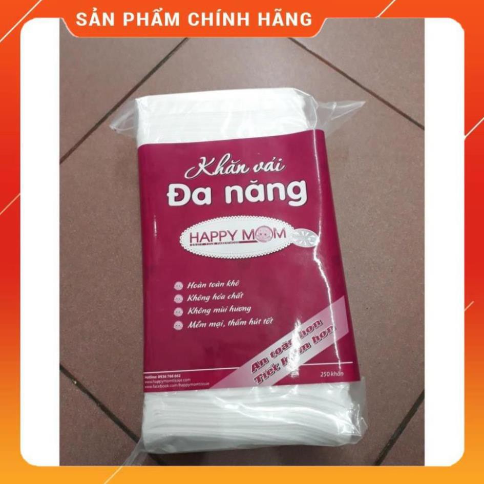 Khăn vải đa năng Happy Mom (loại túi) - 250 chiếc