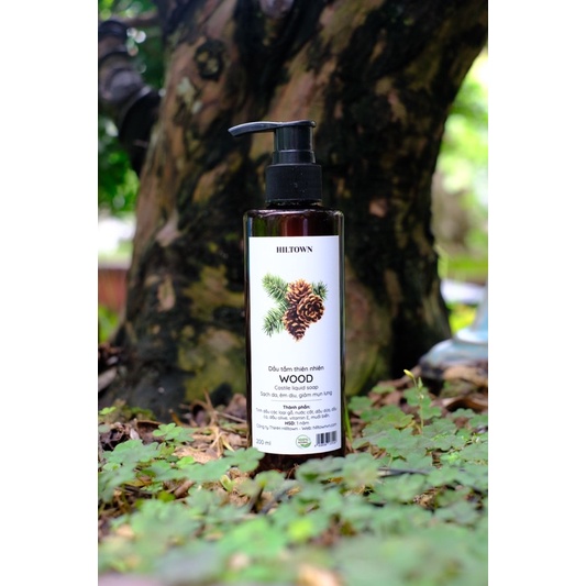 Dầu tắm thiên nhiên gỗ thơm Hiltown_Castile liquid soap_Xà phòng thực vật 200ml