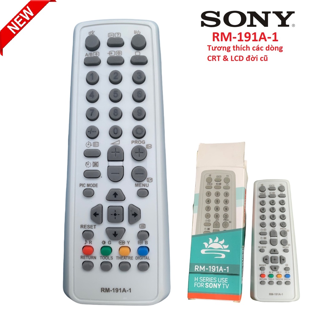 Remote Điều khiển tivi Sony RM-191A-1 đa năng các dòng CRT LCD đời cũ - Hàng mới có hộp