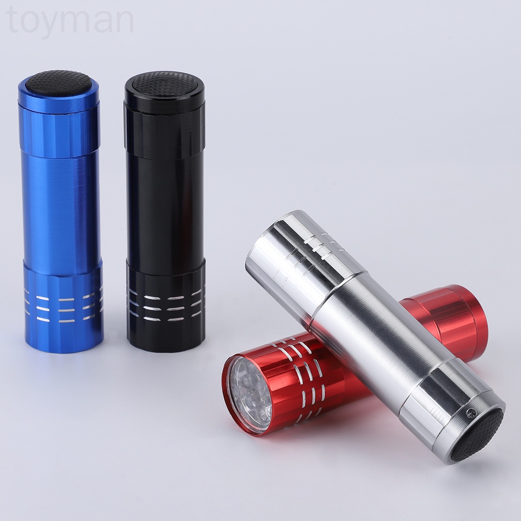 [Hàng mới về] Đèn pin UV 9 bóng Led sấy khô sơn móng tay nhanh chóng nhỏ gọn tiện lợi