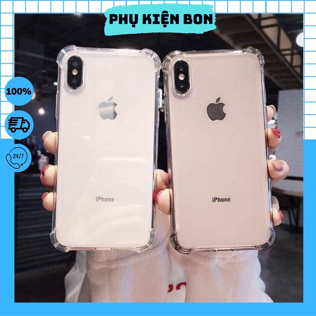 Ốp lưng Silicon trong suốt chống sốc iphone 5/6/6Plus/7g/8g/7Plus/8Plus/X/XSMAX/11/11PRO/11PROMAX/12/13/12Promax/13Prmax