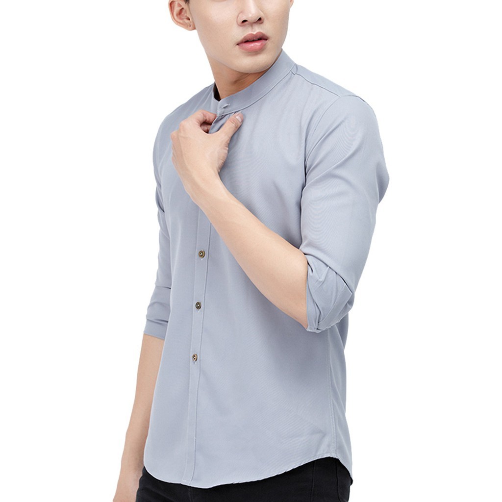 Áo Sơ Mi Nam Cổ Tàu Dài Tay VINETO Dáng Ôm BODY SMĐ | BigBuy360 - bigbuy360.vn