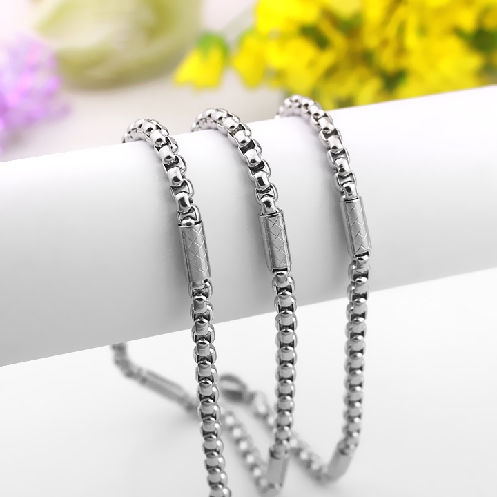Dây chuyền nam inox kiểu ống trúc 4mm sáng đẹp, không đen, thể hiện đẳng cấp của bạn