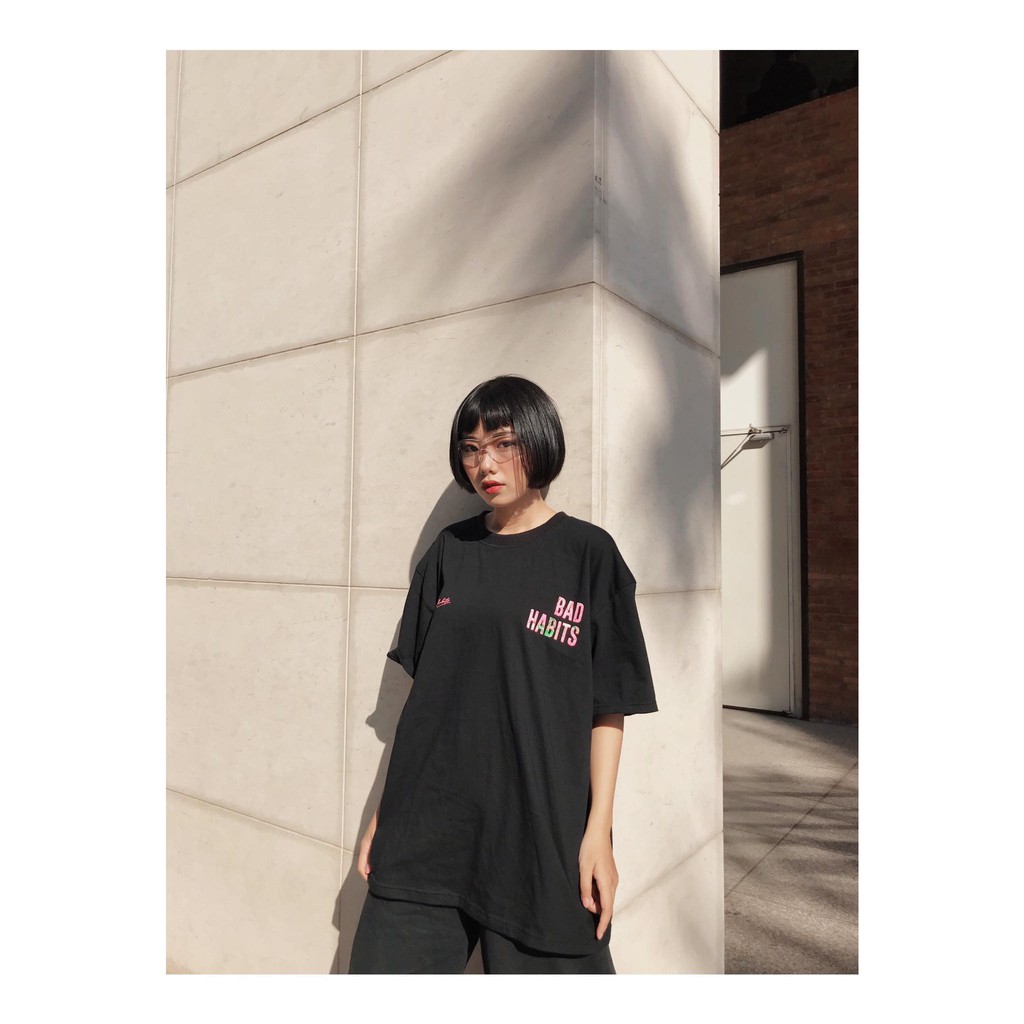 Áo Thun Unisex Bad Habits Sick Fame Đen 100% Cotton - Local Brand Chính Hãng | BigBuy360 - bigbuy360.vn