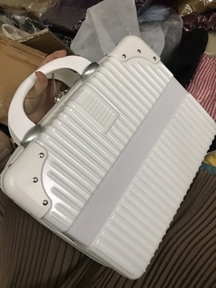 Cốp vali mini 14 inch trắng