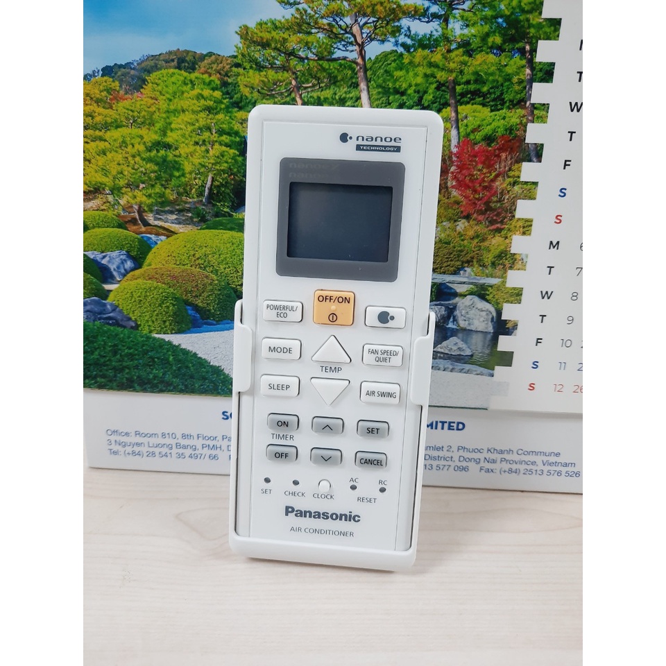 Remote Điều Khiển điều hòa Panasonic CS-XPU9WKH-8//XPU12WKH-8//XPU18WKH-8- Hàng zin hãng mới tặng Pin + Đế treo