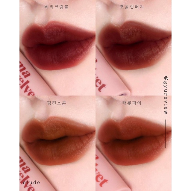 Son Kem Lì, Mịn Mượt Như Nhung Etude Crema Velvet Tint 3.6g