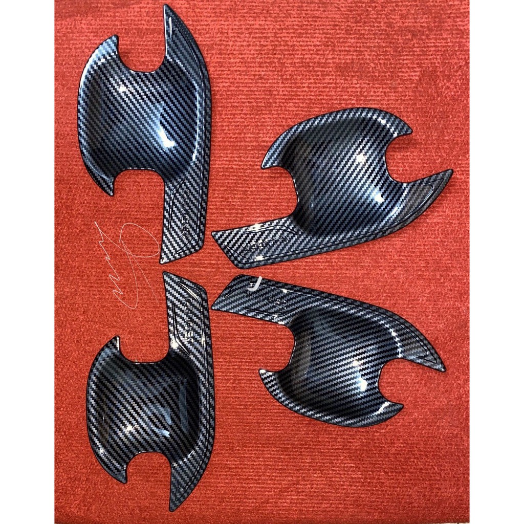 Ốp Tay + Hõm Cửa Xe Ford Ranger 2016 đến 2020 Mẫu Carbon