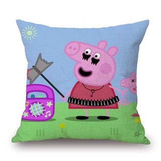 Vỏ bọc gối trang trí in hình Peppa Pig 45x45cm