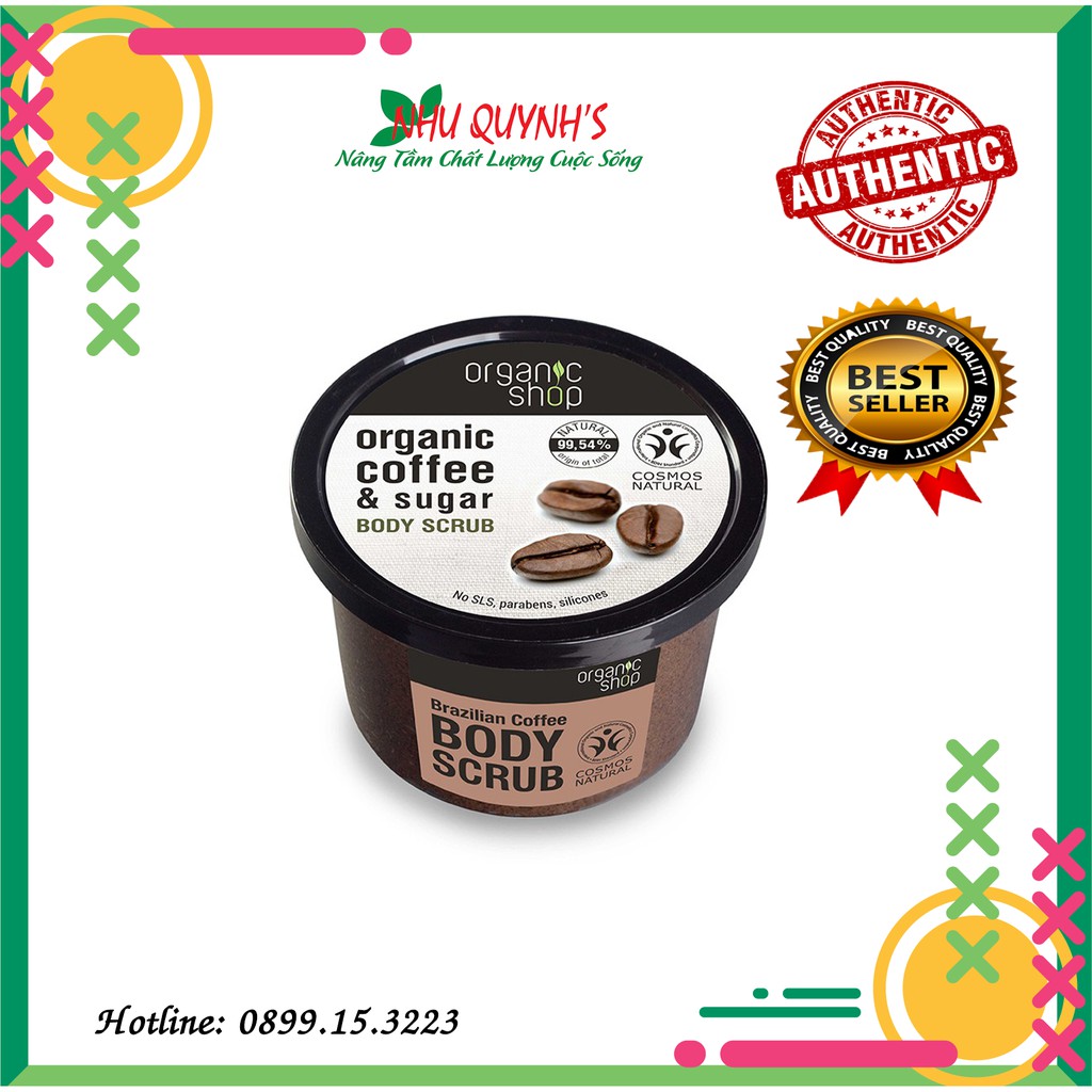 Tẩy tế bào chết Body Organic Shop Coffee & Sugar(250ml)