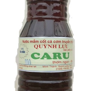 Nước mắm cốt cá cơm truyền thống Quỳnh Lưu - Nước mắm CARU chai 1 lít