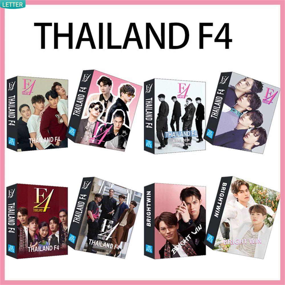 LETTER 30pcs/set THAILAND F4 Lomo Card Birthday Gift Mini Postcard Thai Star Cards Dew Nani Bright Win Fans Gift Collection Message Card Kids Gifts Greeting Card