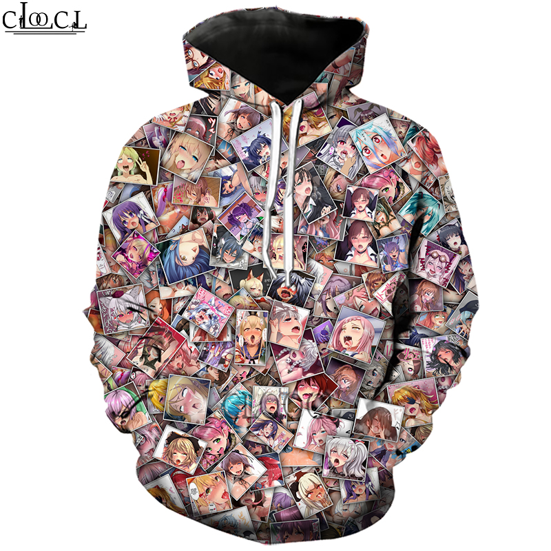 Áo Hoodie In Họa Tiết Anime Ahegao Hentai 3D Phong Cách Harajuku Cho Nam Và Nữ