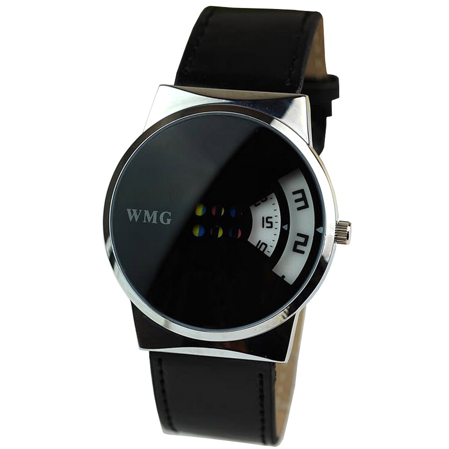 Đồng hồ nam WMG 63KN1 dây da (Đen)