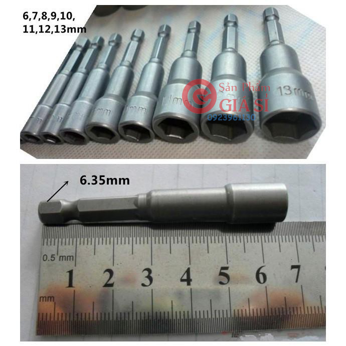 Bộ 8 Đầu Khoan Lục Giác 65mm ❤️freeship❤️