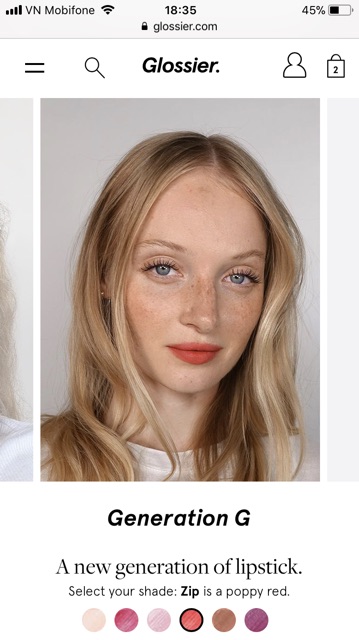 Gom order Son Glossier generation g phiên bản mới !