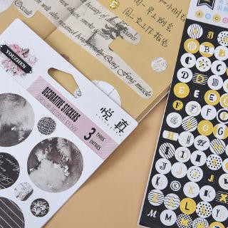 Bộ 2 tấm miếng dán giấy họa tiết bảng chữ cái Tiếng Anh phong cách Hàn Quốc-168