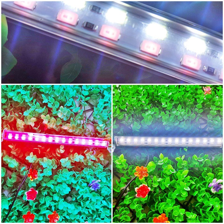 Thanh 30 bóng Led Soi biển số xe oto 30W, Trắng đỏ