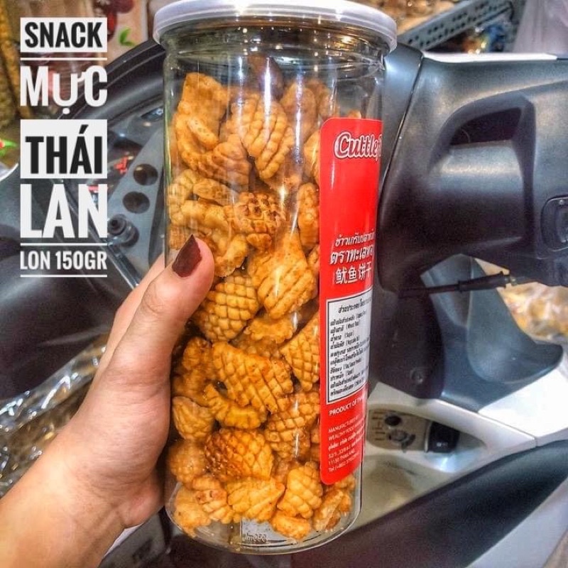 Bánh Snack Mực Thái Lan Lon 150Gram [FREE SHIP] TỪ ĐƠN 50K, [Loại Đặc Biệt] Hàng ngon nhà làm