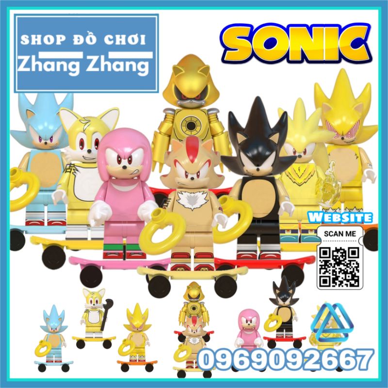 Đồ chơi Xếp hình Sonic tặng kèm ván trượt mới nhất 2021 Minifigures LG1001