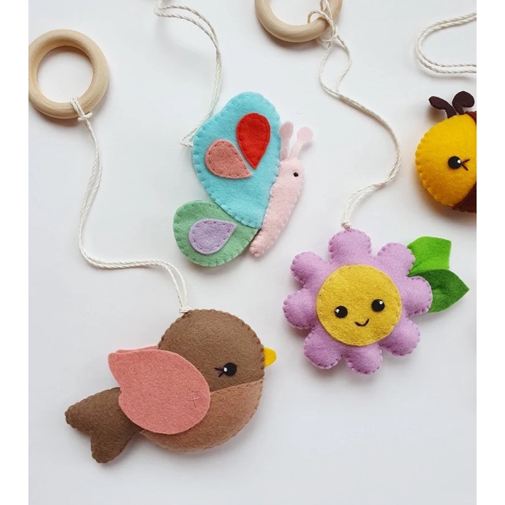 THÚ TREO NÔI, TREO KỆ CHỮ A Handmade CHO BÉ Mẫu vườn hoa