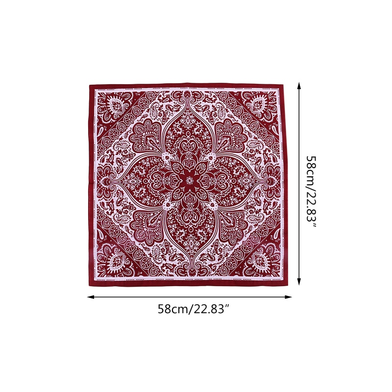 Khăn Trùm Đầu 58x58cm In Họa Tiết Hoa Phong Cách Bohemian