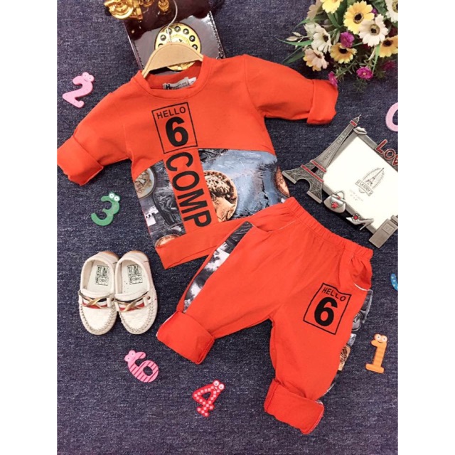 Combo 180k/2 bộ cotton 4c cho bé trai 