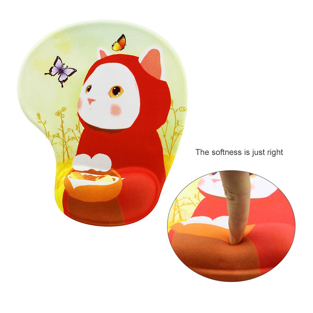 Miếng Lót Chuột Bằng Silicone Họa Tiết Động Vật Hoạt Hình Dễ Thương Chống Trượt Thoải Mái
