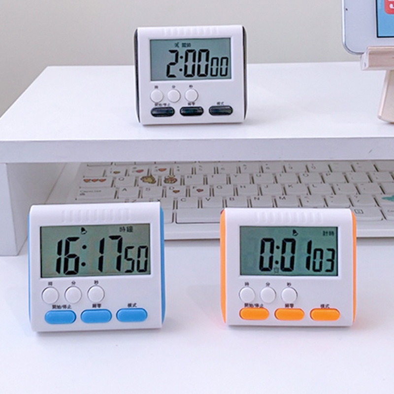 Đồng Hồ Báo Thức Mini Hình Vuông Có Giá Đỡ Nam Châm