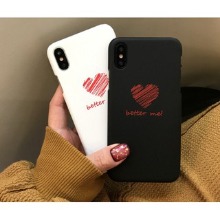 ỐP Tim BETTER ME iPhone 6 6s 6 Plus 6s Plus 7 8 7 Plus 8 Plus X ôp đôi đẹp màu đen và trắng ( Ốp cứng ) ML00503