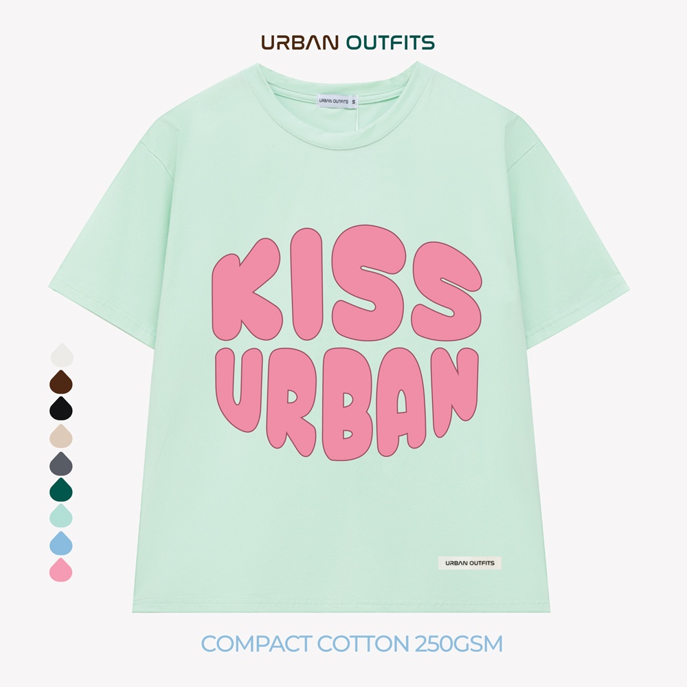 Áo Thun Tay Lỡ Form Rộng URBAN OUTFITS ATO169 Local Brand In Kiss Urban ver 2.0 Chất Vải 95% Compact Cotton 250GSM Dầy