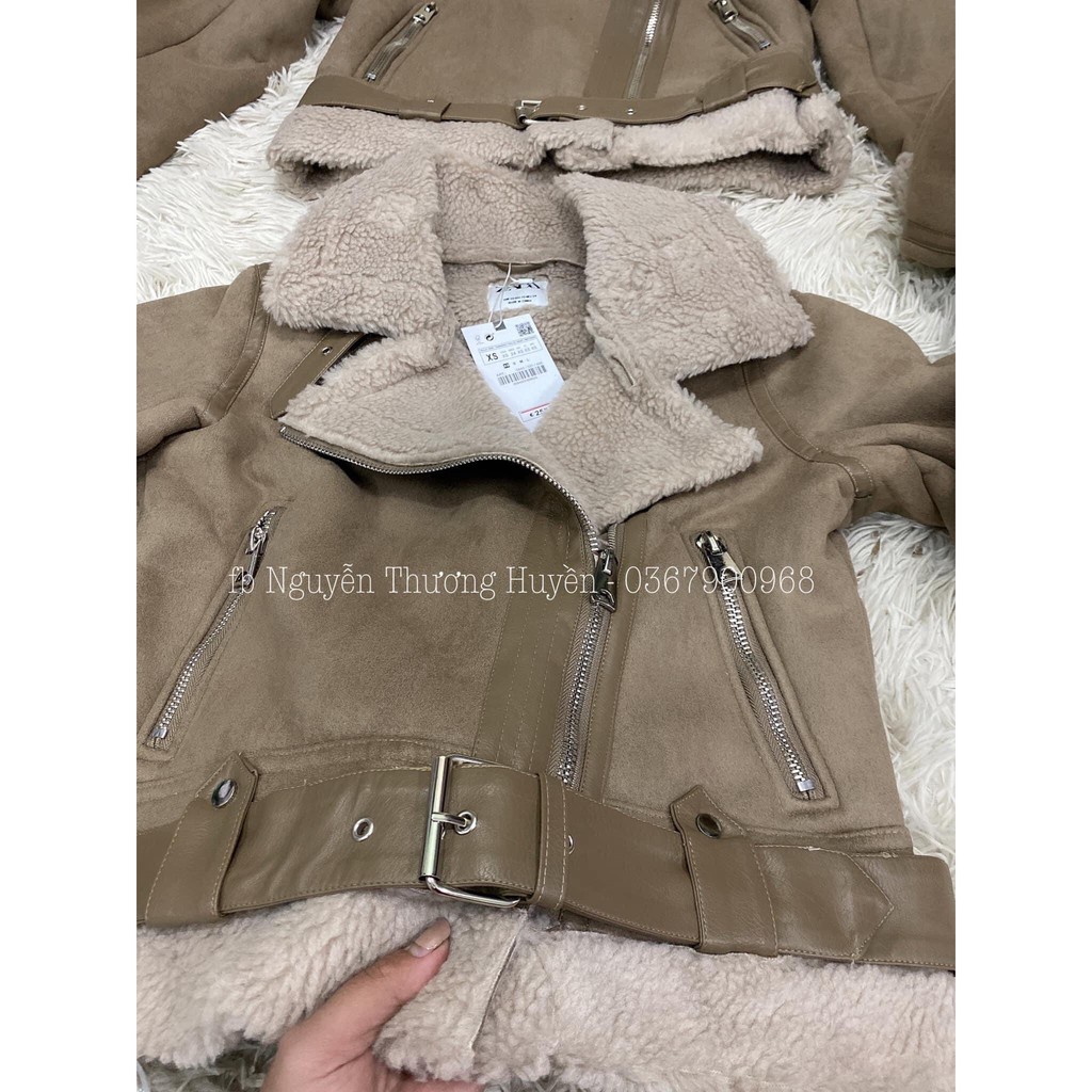 Áo khoác da lộn lót lông cừu xuất #zara tag chuẩn hàng TQXK