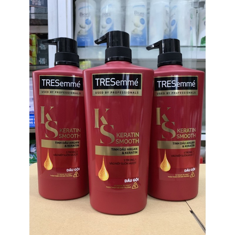 ( Chính Hãng ) Dầu gội TRESemme Keratin Việt Nam 640g(Mầu Đỏ)