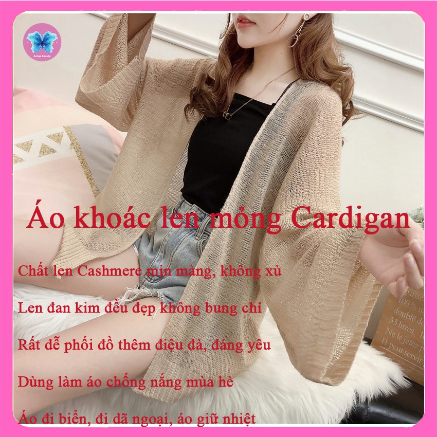 Áo cardigan len nữ ulzzang ❤️FreeShip ❤️ Áo khoác nữ len mỏng kiểu hàn quốc đẹp dễ phối đồ, chống nắng, đi biển, mặc nhà | BigBuy360 - bigbuy360.vn