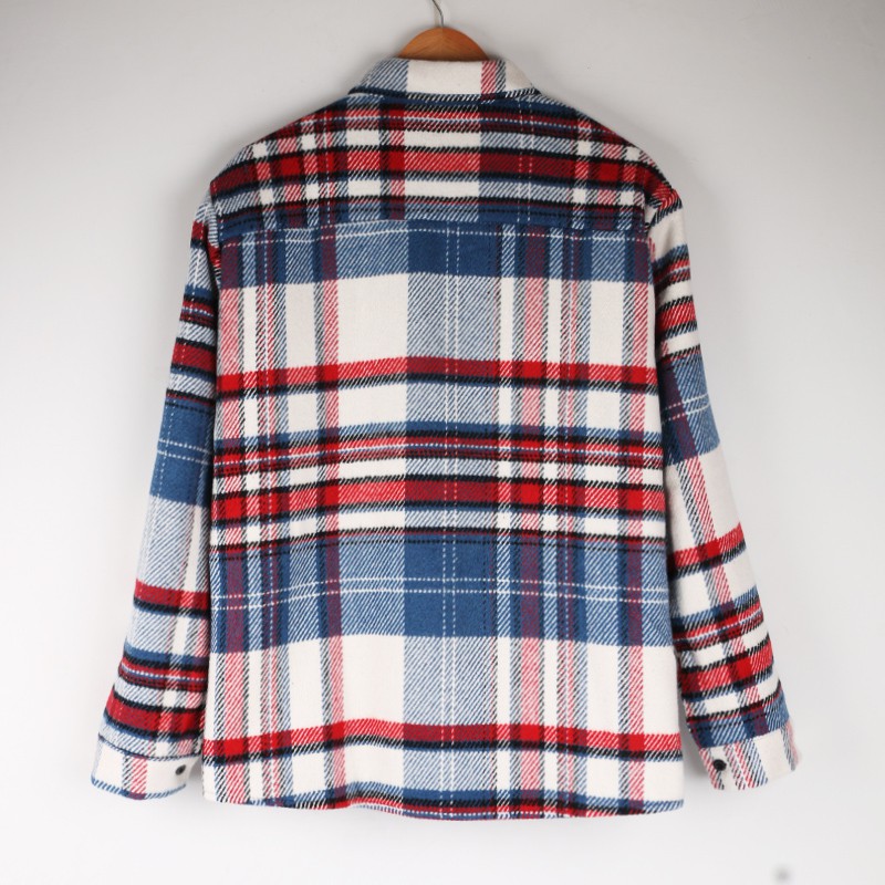 Áo dạ chùm hoa tiết caro xanh hồng WE11DONE x PMO PEACEMINUSONE