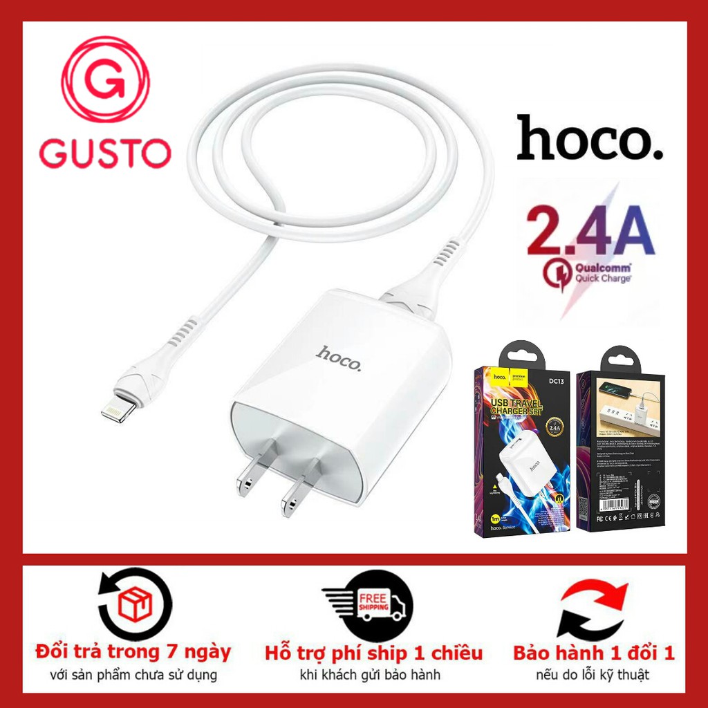 Bộ Sạc Nhanh Hoco DC13 🔥FREESHIP🔥 Full Mã Cho Iphone/Android - Bảo Hành 12 Tháng