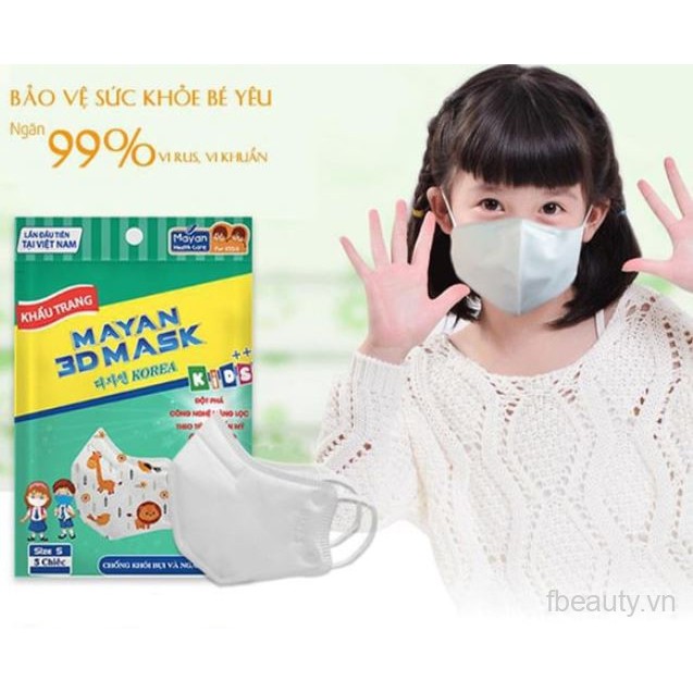 Khẩu trang cho bé Mayan 3D PM2.5 Kids ++