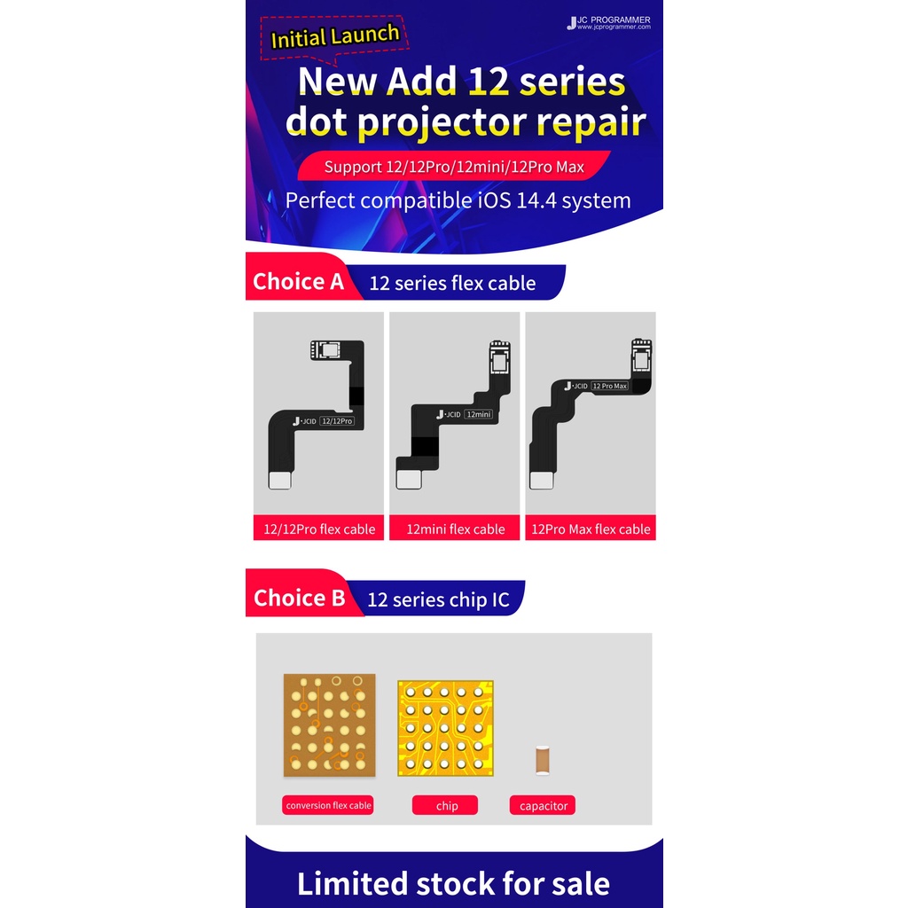 Cáp fix Face ID hàng chính hãng JC