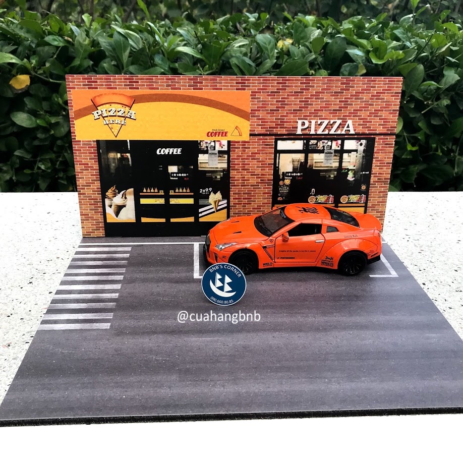Gara trưng bày bằng gỗ dành cho xe mô hình 1:32 - Mô hình cửa hàng/tiệm sửa xe