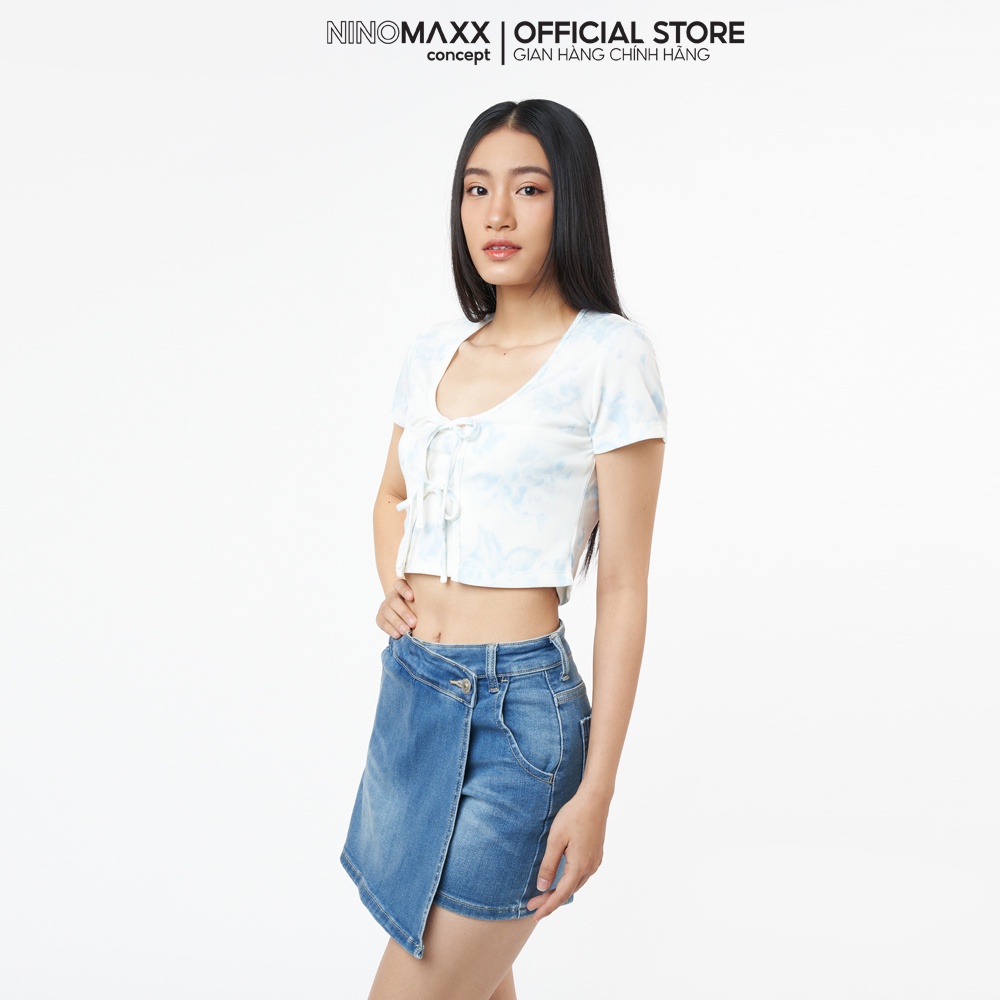 SWEET SIXTEEN Áo croptop Nữ tay ngắn 100% chất Poly 2101034