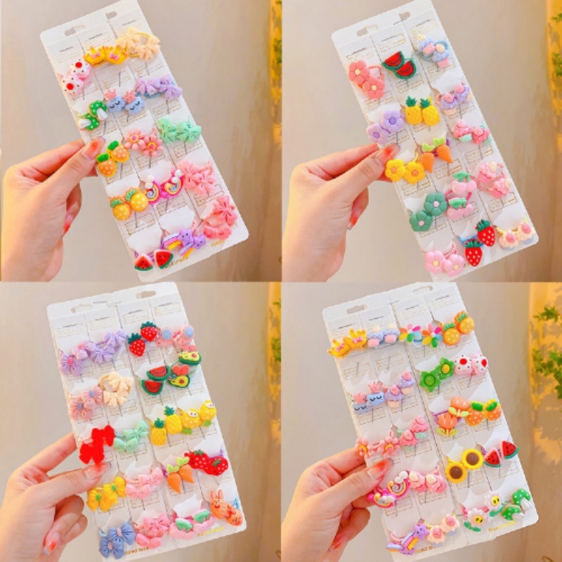 Dây Buộc Tóc Cao Su Co Giãn Dễ Thương Phong Cách Hàn Quốc Cho Bé Gái