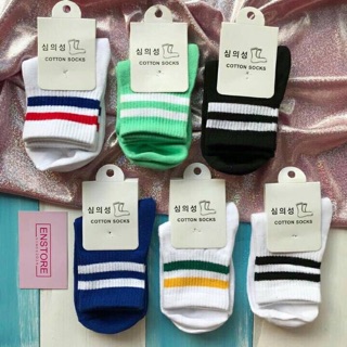 Tất cổ sọc cao Hàn Quốc