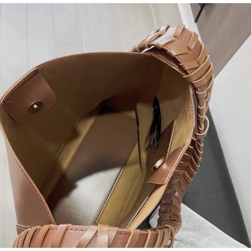 Túi tote màu nâu trendy chất da PU JENNY FAIRY BAG