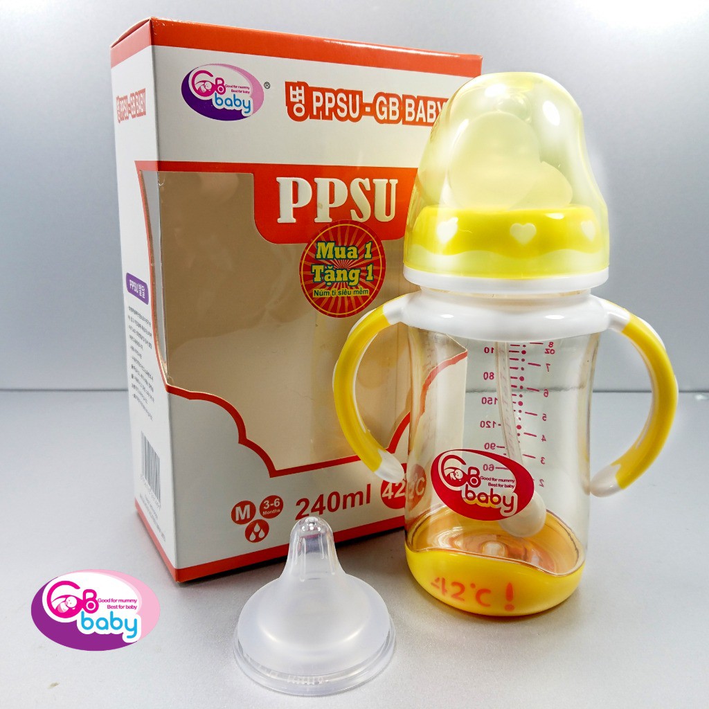 Bình sữa cảm ứng nhiệt 180ml Gbbaby