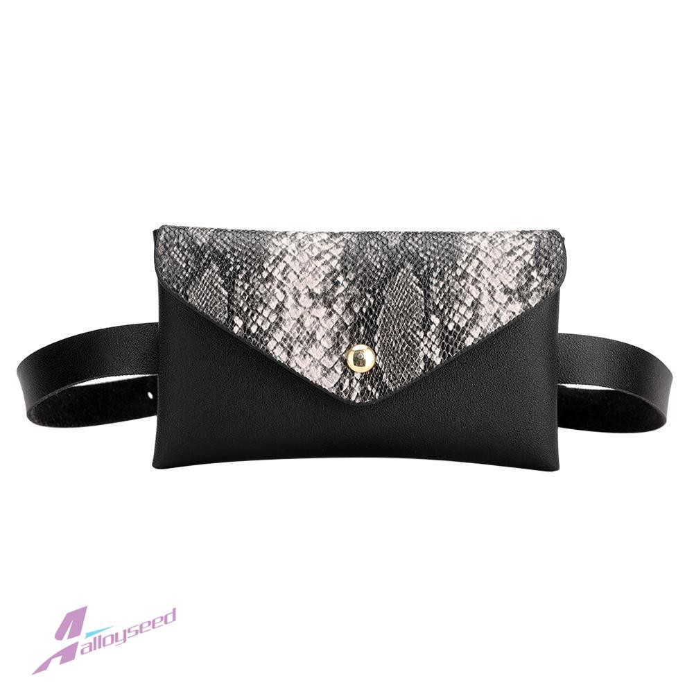 Al Snake Shoulder Waist Bags Fanny Belt Packs Women Flap Messenger Chest Bags