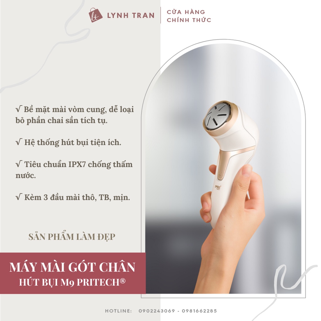 Máy mài gót chân tẩy tế bào chết phiên bản nâng cấp M9 Pritech®