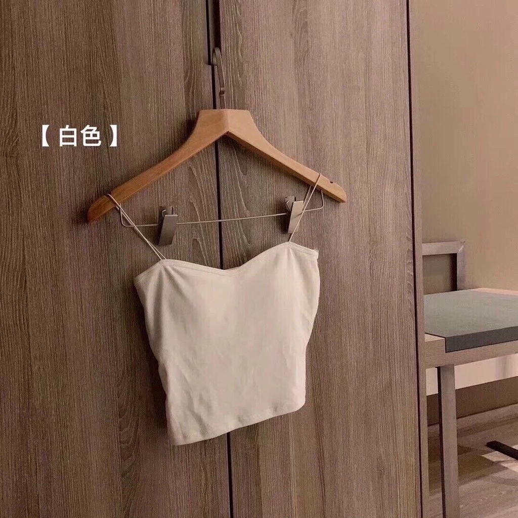 Áo bra hai dây tăm thân dài siêu xinh ( có kèm mút lót) ms 6602 | BigBuy360 - bigbuy360.vn