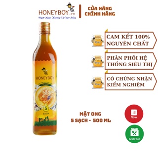Mật ong honeyboy 5 sạch nguyên chất 100% - 500ml