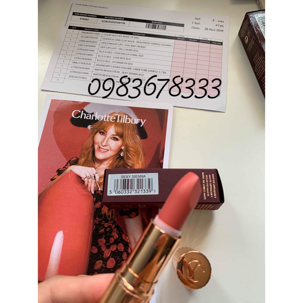 Son Charlotte Tilbury Màu Coral Hồng Đào